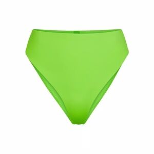 NWT SKIMS Recycled Swim Mid Waist Bottom Extra Extra Small Neon Green